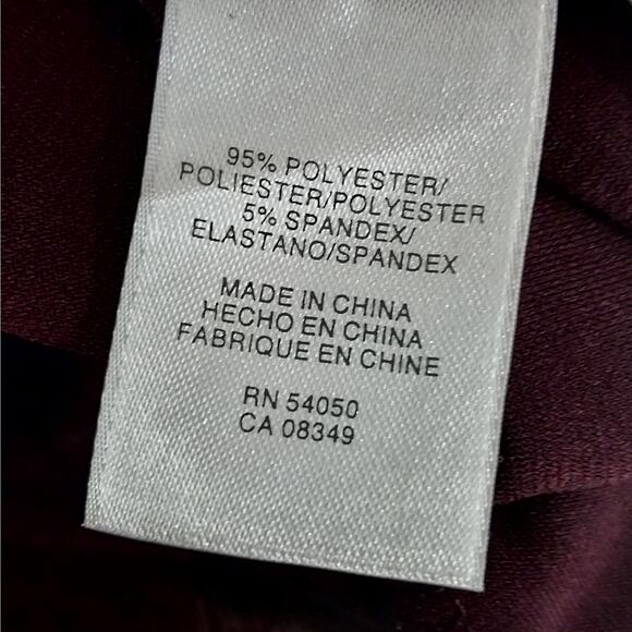 JONES WEAR DRESS! BURGUNDY RED DRAPEY, FLOWING CRISS-CROSS BODICE DRESS! SZ 12 - Picture 9 of 11